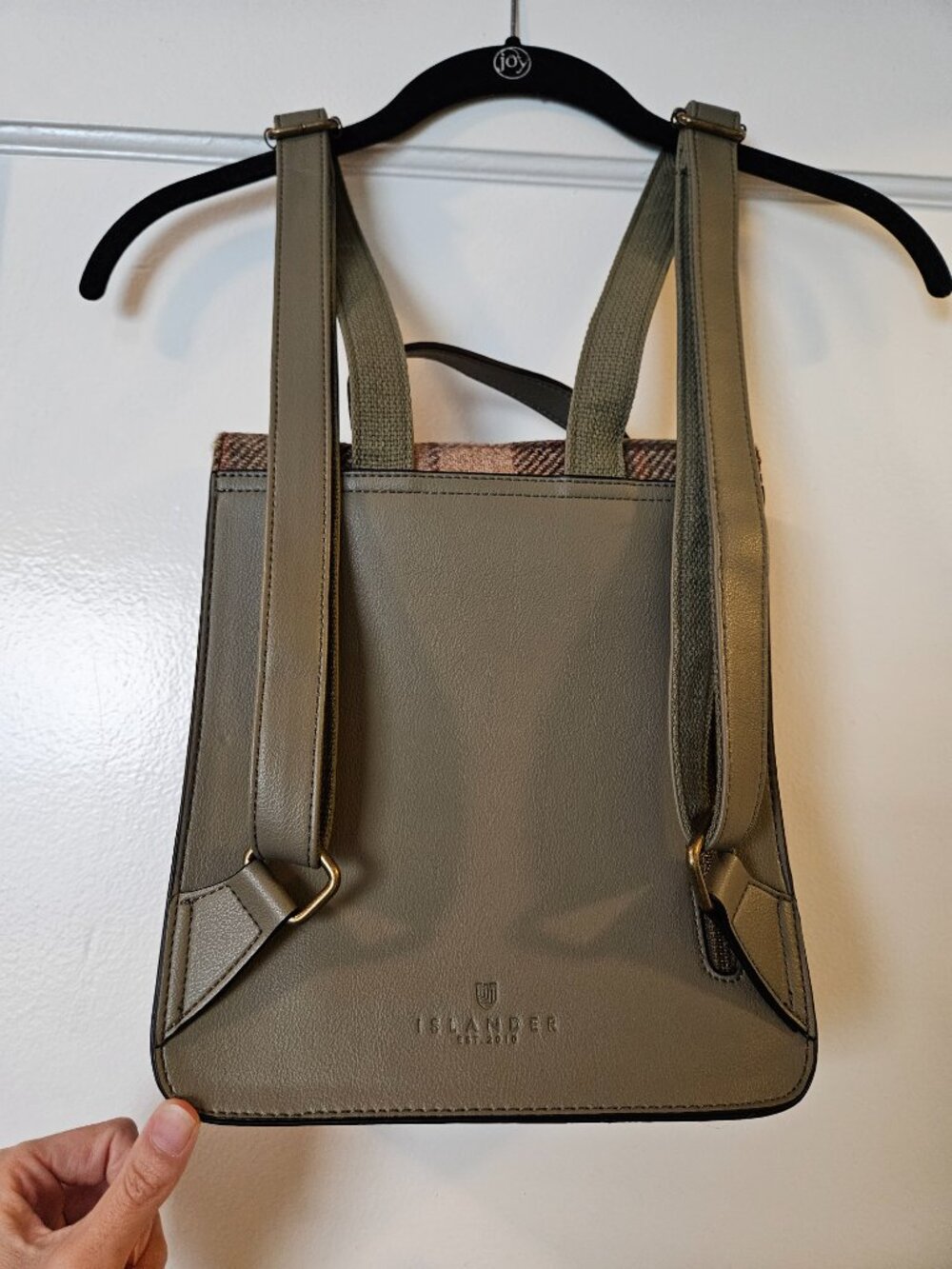 NWOT Harris Tweed & Leather Scottish The Calton mini Backpack in Chestnut - Picture 6 of 11
